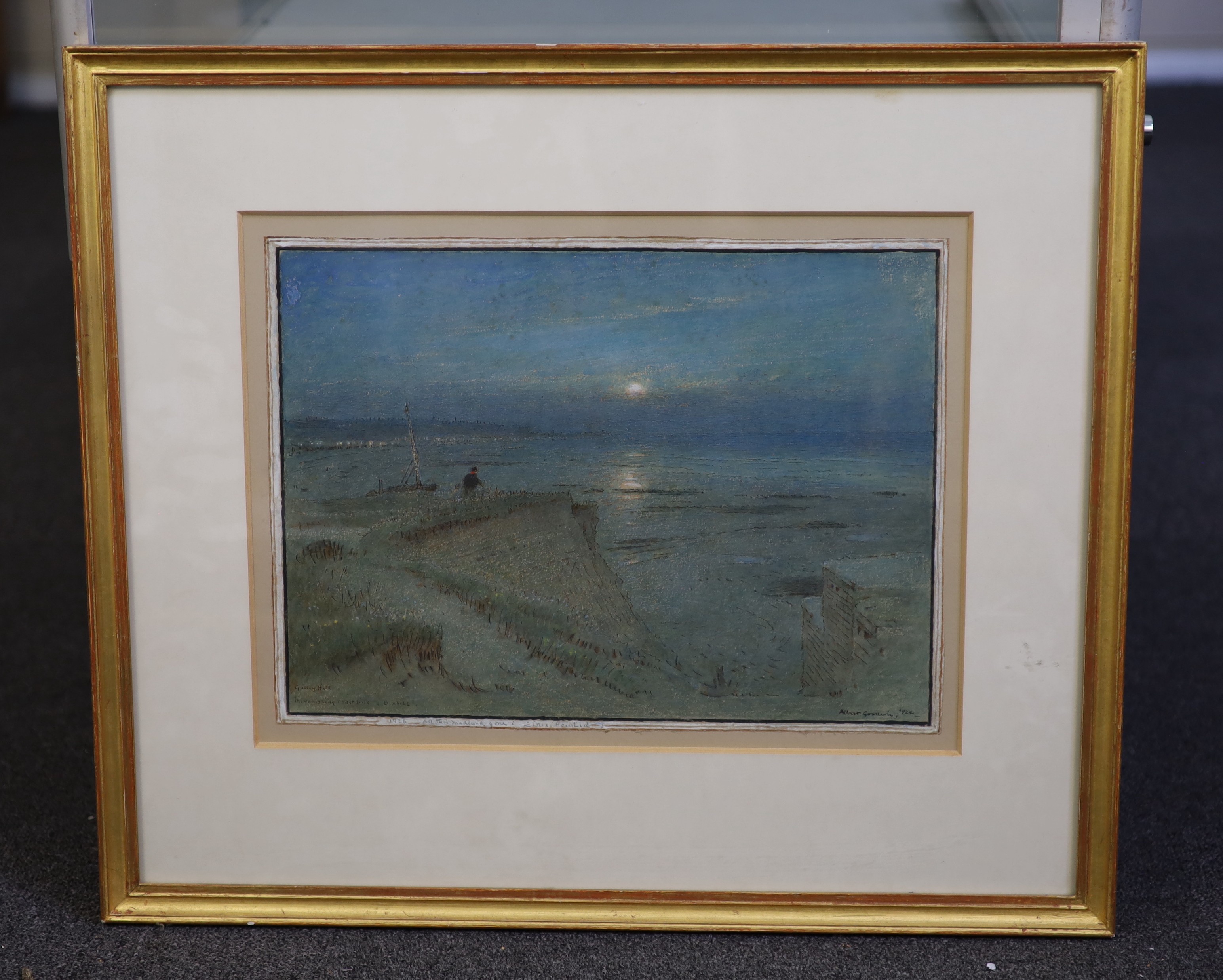 Albert Goodwin RWS (British, 1845–1932), 'Galley Hill, The Vanishing Coastline, Bexhill', ink and watercolour, 27 x 37cm